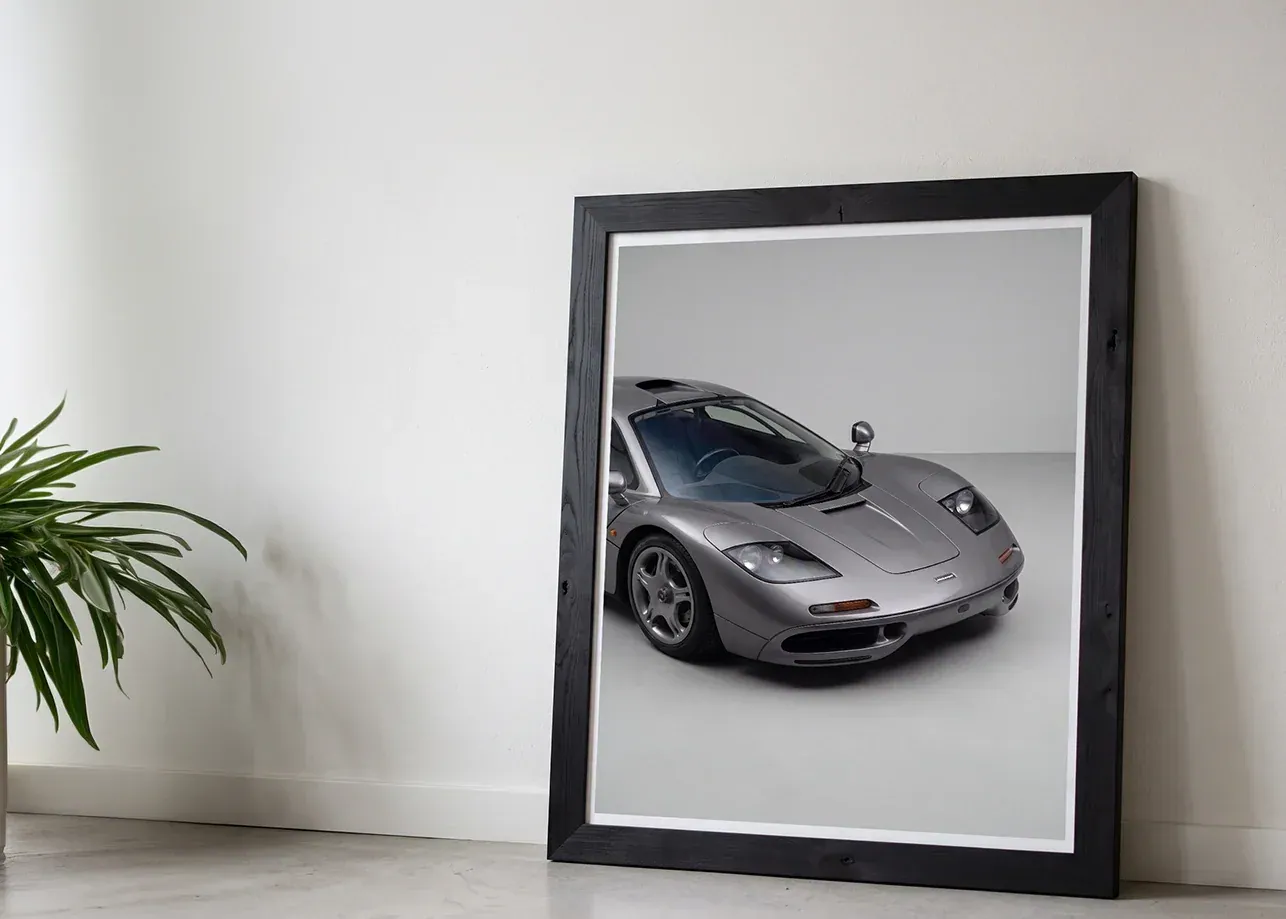 A framed Carbonography print