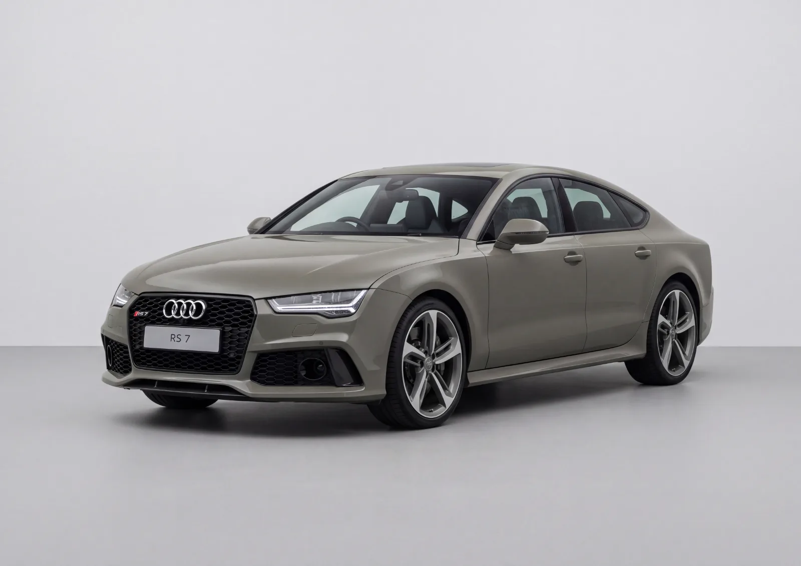 Audi RS7 Sportback Performance (C8) in Muted grey-olive · Gloss, Carbonography print