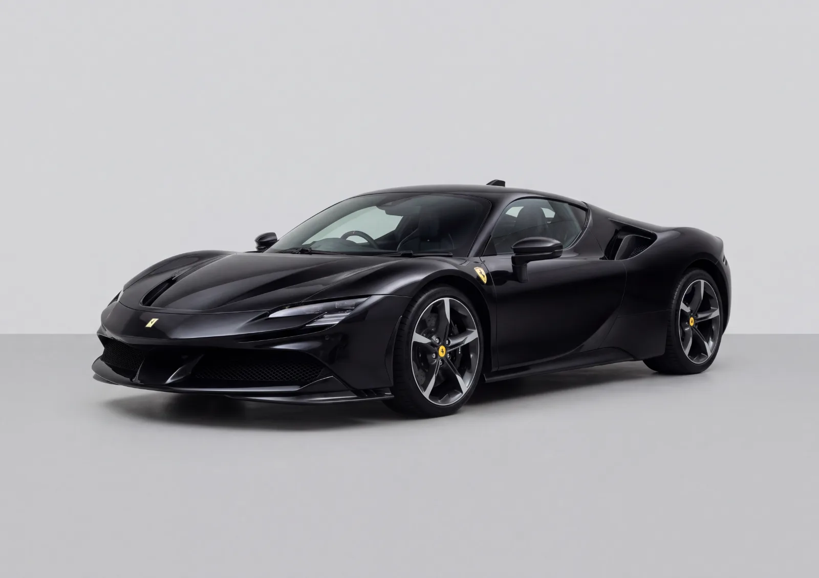 Ferrari SF90 Stradale (2020) in Black · Gloss, Carbonography print